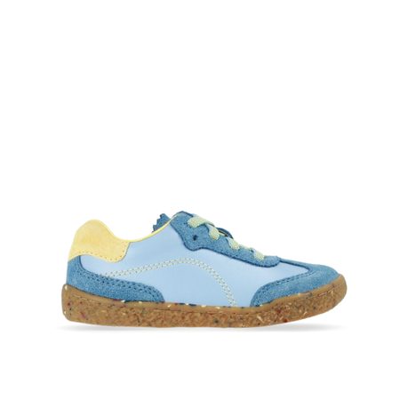 Dětské Barefoot Tenisky GROUNDIES® Panama Kids Modro Citronové