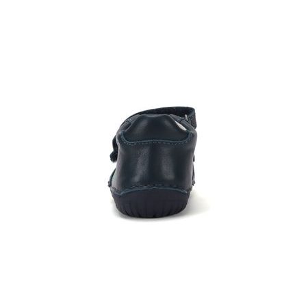 Dětské barefoot celoroční boty D.D.STEP S070-62964A tmavě modré traktor - pohled shora