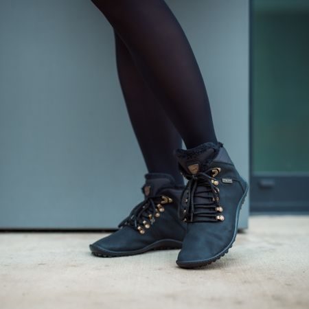 LEGUANO HUSKY Black  14LEGUANO HUSKY Black | Kotníčkové zateplené barefoot boty