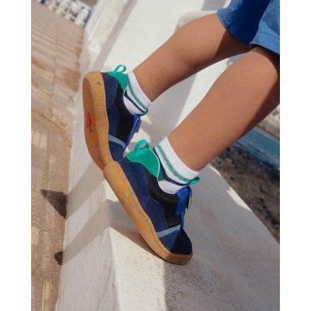 Dětské Barefoot Tenisky GROUNDIES® Lou 2.0 Modrá Mint