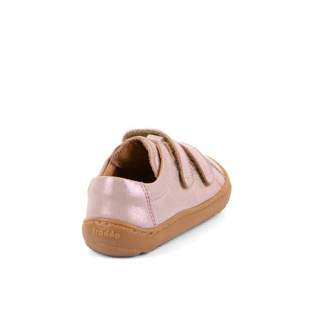 FRODDO TENISKY BAZE LEATHER D-VELCRO Pink Shine | Dětské barefoot tenisky