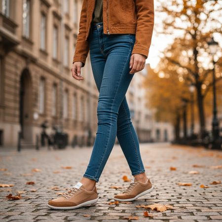 GROUNDIES® Amsterdam Cognac Ženske barefoot+ tenisice