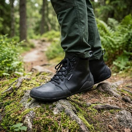 Barefoot cipele SALTIC OUTDOOR HIGH crna nappa