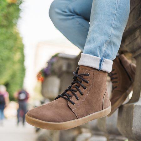 BE LENKA ATLAS Chocolate | Kotníkové barefoot boty