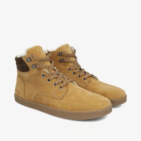 Pánské Barefoot Zateplené Boty GROUNDIES® Vancouver 2.0 Koňakové