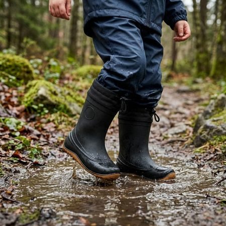 Dječje Barefoot Gumene Čizme RAYVE MONSOON COVER black/caramel
