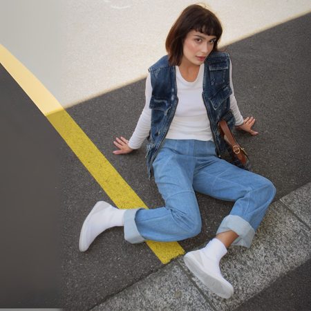 Дамски боси кънкови обувки GROUNDIES® Kobe Бели