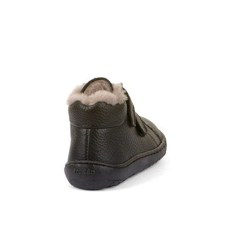 FRODDO ZIMNÍ FURRY Black | Dětské zimní zateplené barefoot boty