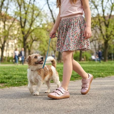 FRODDO TENISICE BAZE LEATHER D-VELCRO Pink Shine | Dječje barefoot tenisice