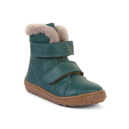 FRODDO KOTNÍKOVÉ ZIMNÍ FURRY BOOT Petroleum | Dětské zimní zateplené barefoot boty