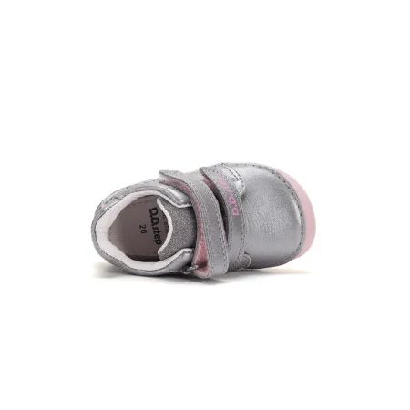 Dětské barefoot tenisky D.D.STEP S070-62332 Stříbrné