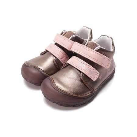Dětské barefoot celoroční boty D.D.STEP S073-62321 svítící mořská panna - kožená stélka