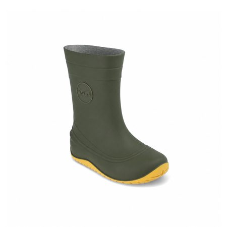 RAYVE MONSOON Army Green/Yellow | Dětské barefoot holínky