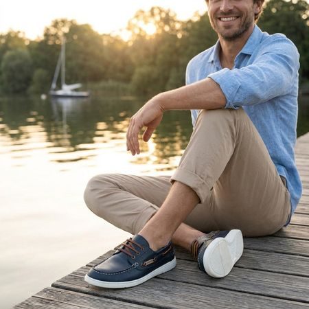 Barefoot Polobotky GROUNDIES® Tide Modro Bílé