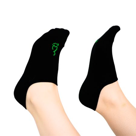 NABOSO BAMBUSOVÉ BAREFOOT PONOŽKY NEVIDITELNÉ Černé VÝHODNÝ SET 10 KUSŮ