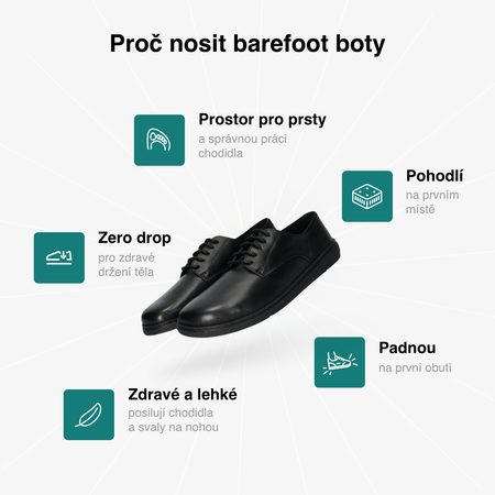 GROUNDIES® Trento Black Barefoot обувки