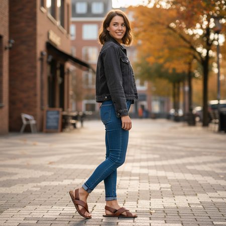 GROUNDIES® Verona Dark Brown Vegan Ženske Barefoot Sandale