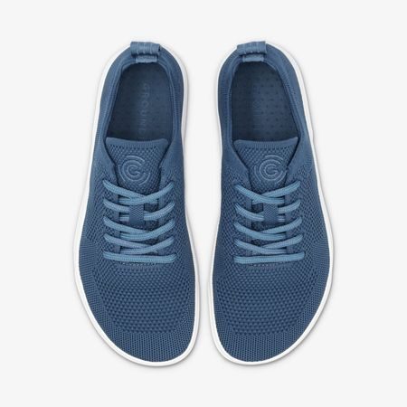 Barefoot Tenisky GROUNDIES® Active Knit Modro Bílé