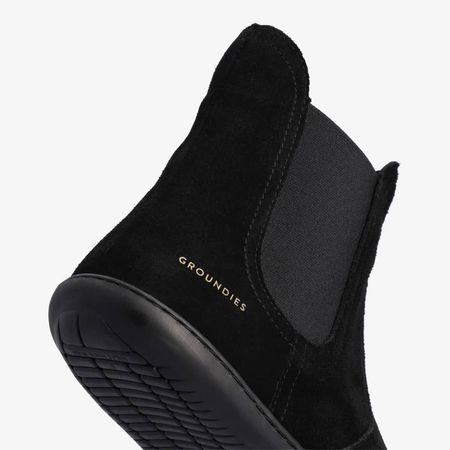Barefoot Zateplené Chelsea GROUNDIES® CAMDEN MID Černé Barefoot+