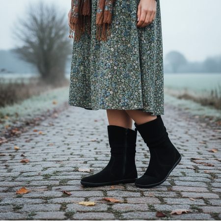 GROUNDIES® Odessa Black Ženske barefoot čizme