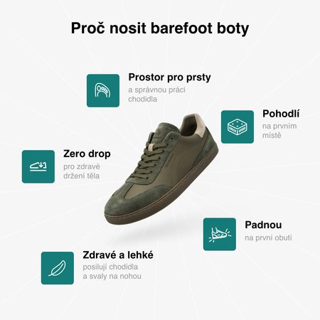 GROUNDIES® Panama Khaki Barefoot sportcipő