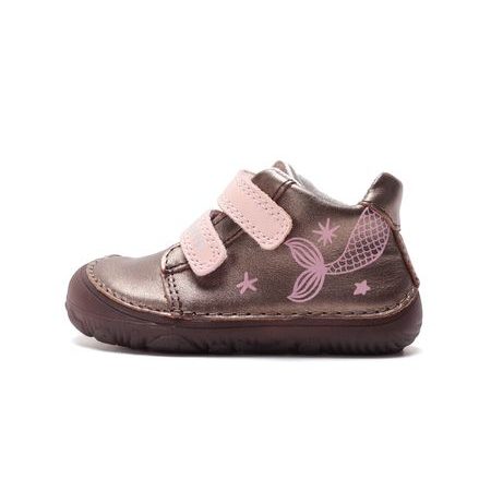 Dětské barefoot celoroční boty D.D.STEP S073-62321 svítící mořská panna - boční pohled