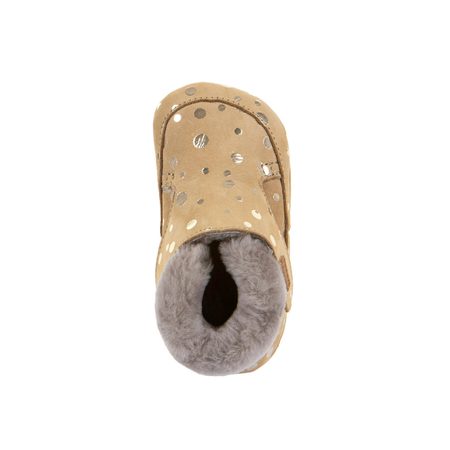 FRODDO ZIMNÍ CAPÁČKY FURRY WALKERS Gold+ | Dětské první zateplené barefoot botičky