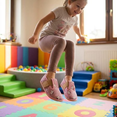 Dječje Barefoot Papuče RAYVE SLIPPERS ELASTIC ružičaste cat