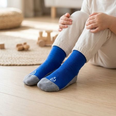 GYEREK MEZÍTLÁBAS BAREFOOT BAMBUSZ ZOKNI Kék ELŐNYÖS CSOMAG 10 DARAB