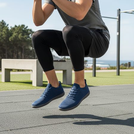 Barefoot Tenisky GROUNDIES® Active Knit Modré