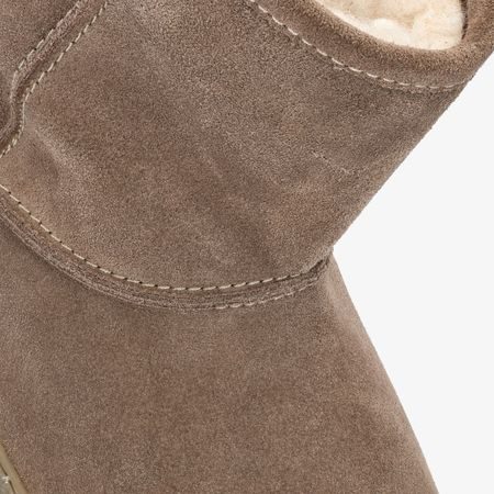 Női bélelt csizma GROUNDIES® cozy boot 2.0 bézs