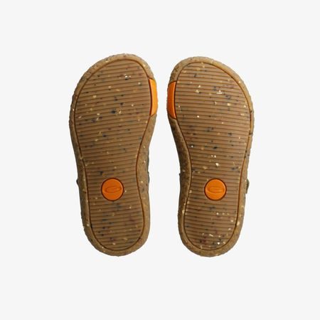 Dětské Barefoot Sandály GROUNDIES® Noto 2.0 Khaki Oranžové