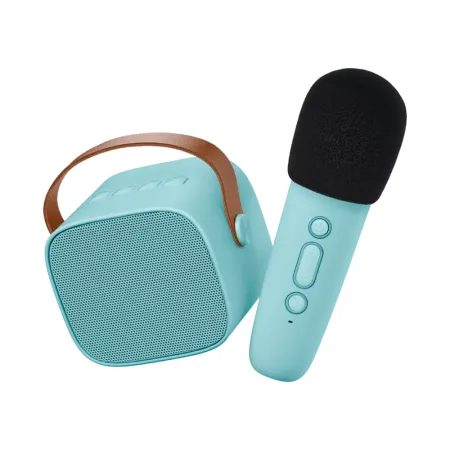 BLUETOOTH KARAOKE SET MODRÝ mikrofon a reproduktor