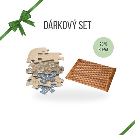 DÁRKOVÝ SET PROBUZENÍ NOHOU PRO CELOU RODINU Forestones masážný podložka Boardie a MUFFIK ortopedické podložkySPA