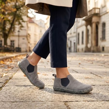BAŤA NÍZKÉ CHELSEA Semiš | Dámské barefoot boty