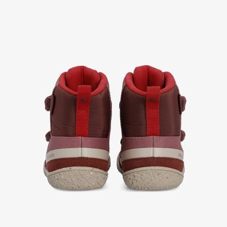 Dětské Barefoot Zateplené Kotníkové Boty GROUNDIES® Ottawa Vínovo červené