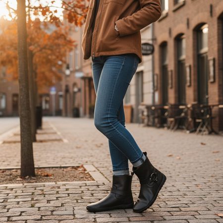 GROUNDIES® Phoenix Black Ženske barefoot gležnjače