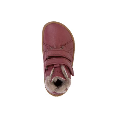 FRODDO ZIMNÍ FURRY Bordeaux | Dětské zimní zateplené barefoot boty