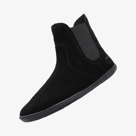 Barefoot Zateplené Chelsea GROUNDIES® CAMDEN MID Černé Barefoot+