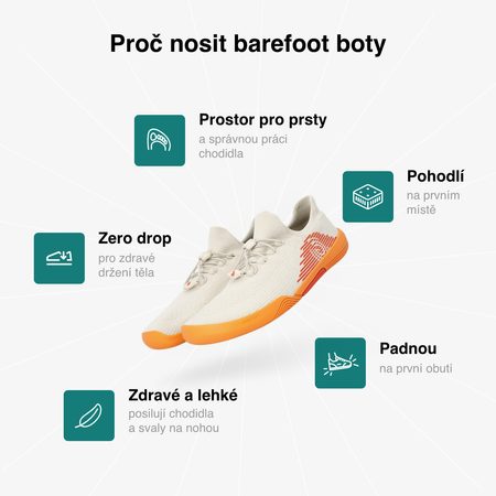 Mezítlábas Sport Cipő GROUNDIES® G-Pure Homok Narancssárga