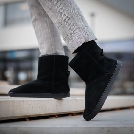 Dámské Barefoot Zateplené Boty GROUNDIES® COZY BOOT Černé