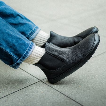 FRODDO KOTNÍKOVÉ CHELYS II Black | Barefoot chelsea boty