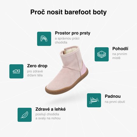 GROUNDIES® Mini Cozy Pink Детски Barefoot Ботуши