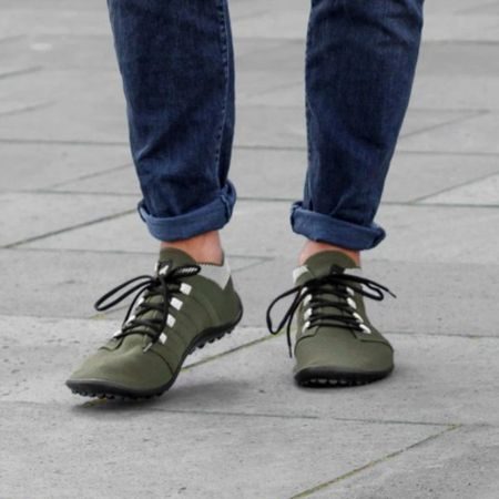 LEGUANO BEAT Olive | Barefoot tenisky