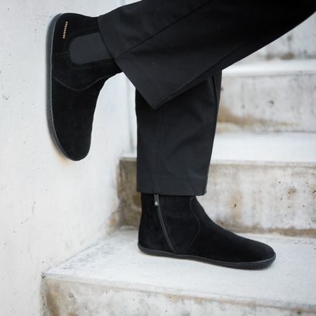 Barefoot Zateplené Chelsea GROUNDIES® CAMDEN MID Černé