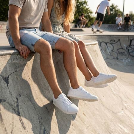 GROUNDIES® Universe Bílé | Barefoot tenisky