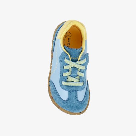 Dětské Barefoot Tenisky GROUNDIES® Panama Kids Modro Citronové