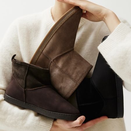 GROUNDIES® Cozy Boot Low Black női Barefoot csizma