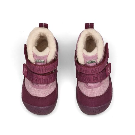 AFFENZAHN PREWALKER MIDBOOT VEGAN SNUGGY Otter Pink | Dětské první barefoot botičky