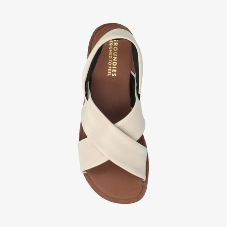 GROUNDIES® Verona Veganské Dámské Béžové | Dámské barefoot sandály